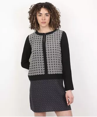 Vanessa Bruno Athé Silk Mini Dress Mixed Pattern Long Sleeve Size 36 Small S/M • $32