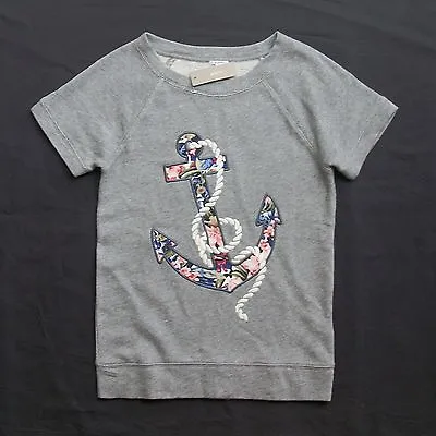 NWT J.Crew Lightweight Terry Tee In Floral Anchor XXS • $18.99