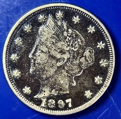 $18 • Buy 1897 Liberty V Nickel FULL LIBERTY (lot# 150)