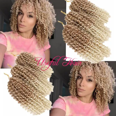3pcs/lot Malibob 8inch Crochet Braids Hair Extensions Kinky Curly Marley Braids • $5.50