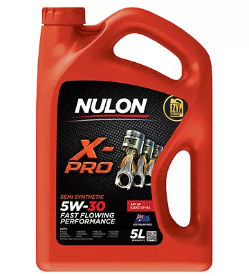 $43.95 • Buy Nulon X-PRO 5W-30 Fast Flowing Performance Engine Oil 5L Semi Synthetic XPR5W...