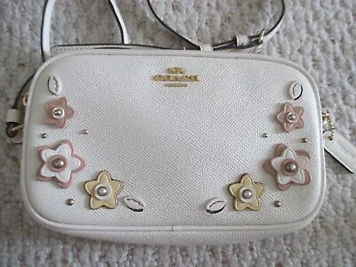 Coach F29370 Floral Star Applique Crossbody Handbag Ivory • $149.99
