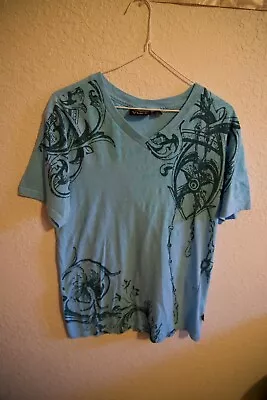 Vurt V Neck T Shirt Nautical Artsy Mens M Used • $10