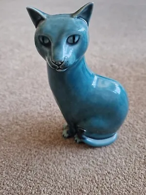 £12 • Buy Poole Pottery Blue Cat Figurine