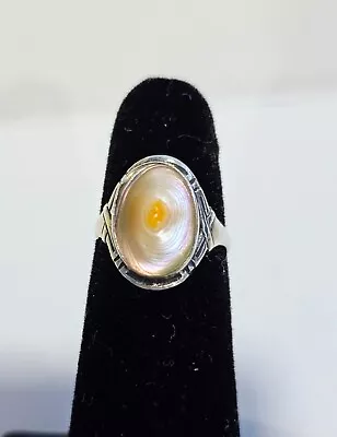 Vintage Sterling Silver Blister Pearl Ring SZ 6 • $35