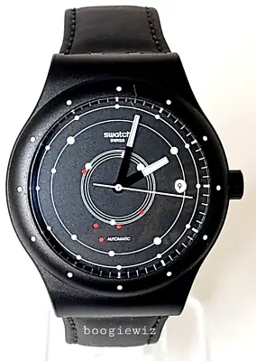 Swatch Swiss Made Men's Rare Sistem 51 Black  Automatic Watch  Sutb400 Nib • $134