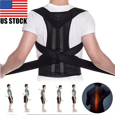 Medical Scoliosis Posture Corrector Spine Back Support Shoulder Brace Belt Fajas • $19.99
