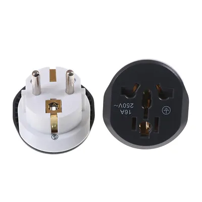$3.29 • Buy 16A Universal EU Travel Adapter Euro Converter UK US AU To EU AC Socket Plug P1