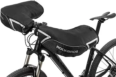 ROCKBROS Winter Cycling Gloves Handlebar Mittens Warmer Covers Black • $38.99