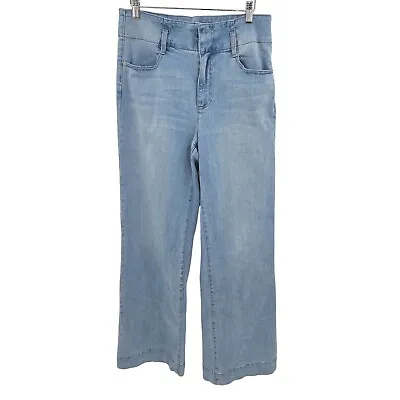 Vince Camuto Jeans Womens Size 29 8 Wide Leg High Rise Stretch Light Blue Wash • $23.88