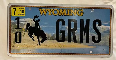 $16 • Buy License Plate        Wyoming Grms Vanity