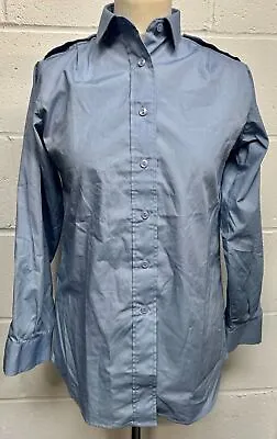 Long Sleeve Woman's Light Blue Dress Shirt British Military RAF Issue 34/88 • £10.95