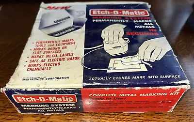 Vintage Etch O Matic Metal Marking System DC Battery Powered Portable • $64.99