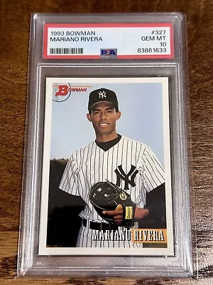 1993 Bowman #327 MARIANO RIVERA RC HOF New York Yankees PSA 10 GEM MINT • $198