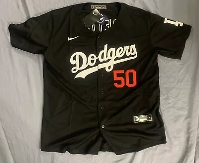 Mookie Betts #50 LARGE NWT  Stitched LA Dodgers Men’s Nike MLB Jersey • $48.99