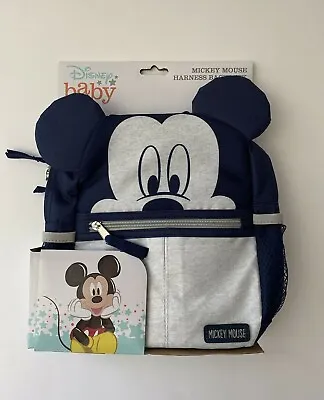 Disney Baby Mickey Mouse Harness Backpack  W/Adjustable Straps & Zipper Closure • $28