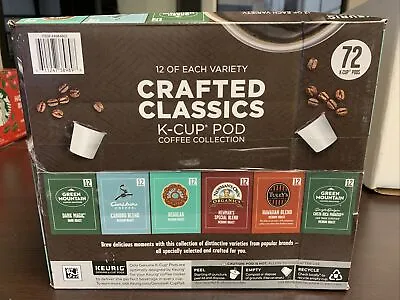 Crafted Classics Coffee Keurig K-Cup Pod Variety Pack 72-count - Med + Dark Incl • $40.25