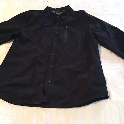 Marc Anthony Mens Jacket Size Large Slim Fit Snap Front Black • $11
