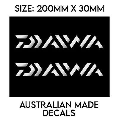 Daiwa X 2 Metallic Silver Fishing Tackle Reels Boat Decal Stickers. Premium. • $12.99