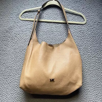 Michael Kors Junie Hobo Shoulder Bag Purse Tan • $17.46