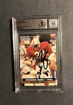 1991 Pro Set M. Rozier Signed.NE Cornhuskers Auto. BAS10 Autograph Card NM-MT • $49.99