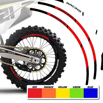 Red 21 In. 18  Dirt Bike Decal Rim Sticker P04 For Yamaha YZ 125X 20 21 22 23 • $37.86