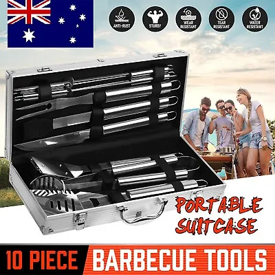 BBQ Tool Set Stainless Steel Grill Utensils Kit Barbecue Outdoor Cooking Tools • $46.99