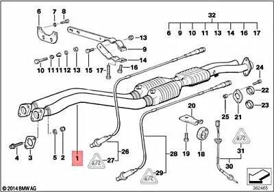 Genuine BMW CMS E36 M3 Exhaust Pipe With Catalytic Converter 18301417524 • $2860.40