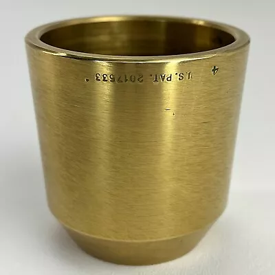 Brass Candle Follower 1.75  Vintage Patent# Altar Candle Topper Solid 10oz Brass • $38
