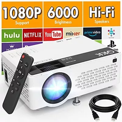 Portable Projector Full HD 1080P Supported Home Theater Projector  Phone Av • £44.95