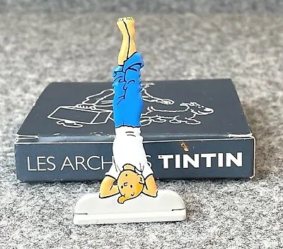 ARCHIVES TINTIN 2D Metal Figurine: Tintin Doing Yoga Moulinsart Relief Figure • $31.09