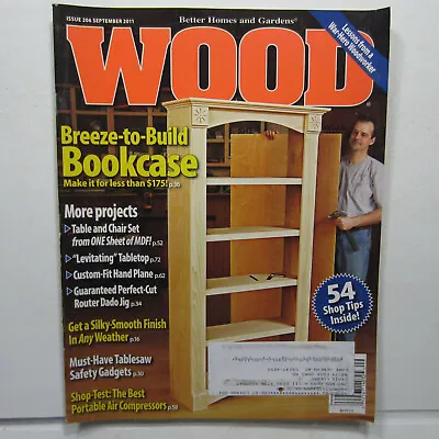 Wood Magazine Sep 2011 No 206 W/ Patterns Bookcase Dado Jig Block Plane • $9.25