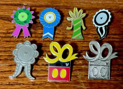 2019 Disney Hidden Mickey Lot Of 7 Prize Ribbon Medal Pins  With 2 Chasers • $24.99