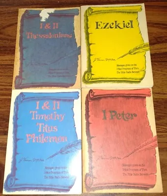 J VERNON McGEE Set Of 4 Thru The Bible Radio Network Ezekiel  1 Peter Timothy Th • $19.50