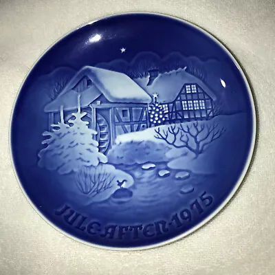 BING & GRONDAHL 1975 B&G Blue Christmas Plate 7  Decorative Collector PERFECT • $8.95