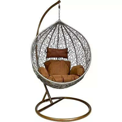 MEDIUM Grey - Hanging Egg Chair With Cushion • $426.55
