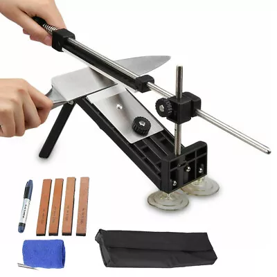 Professional Chef Knife Sharpener Kitchen Sharpening System Fix Angle 4 Stones • $25.99