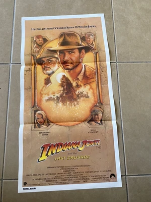 $199 • Buy Indiana Jones And The Last Crusade Original Daybill Movie Poster Drew Struzan
