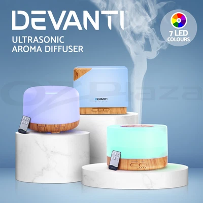 $29.36 • Buy Devanti Aromatherapy Diffuser Aroma 500ml Ultrasonic Humidifier Essential Oils