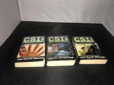 Lot Of 3 CSI: Crime Scene Investigation Paperback Books - TV Show Tie In Novels • $6