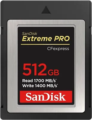 SanDisk Extreme PRO 512GB CF Express Card Up To 1700MB/s For RAW 4KNEW • £399.99