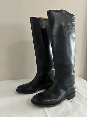 Frye Boots Abigail Black Leather Riding Boots Size 7 M • $29