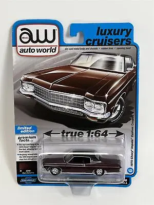 1970 Chevy Impala Custom Coupe Black Cherry 1:64 Autoworld AW64382A • $54.90