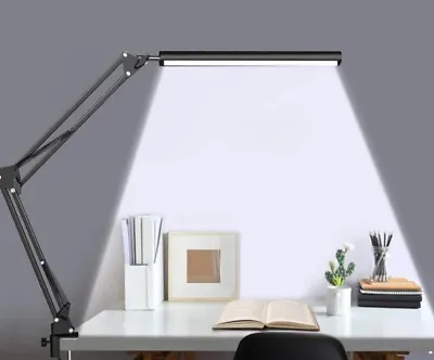 $24.99 • Buy Dimmable LED Desk Light Reading Lamp USB Eye-Caring Swing Adjustable Clamp Black