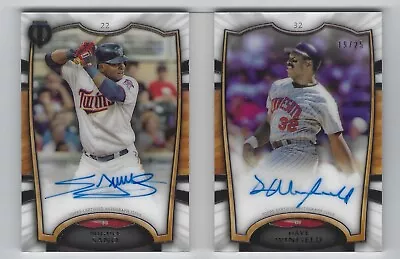 2018 Topps Tribute #TT-SW Miguel Sano / Dave Winfield Tandems Book Auto #d 19/25 • $59.99