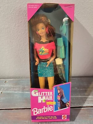 1993 Mattel Glitter Hair Styling Red Long Hair Barbie Doll # 10968 • $45
