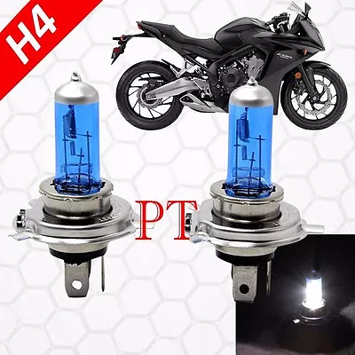 H4 60/55W Halogen Headlight Light Bulb 5000K Super White Harley Davidson Bike • $8.80