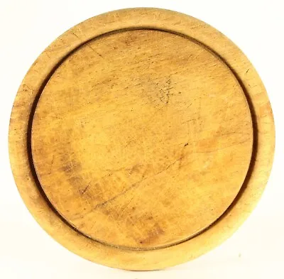 = 19th C. Primitive Treen Turned Wood Cutting Board For Bread Or Cheese • $75