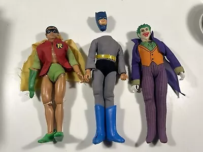 Lot Of 3 1974 Mego Batman Robin Joker Action Figures • $32.95