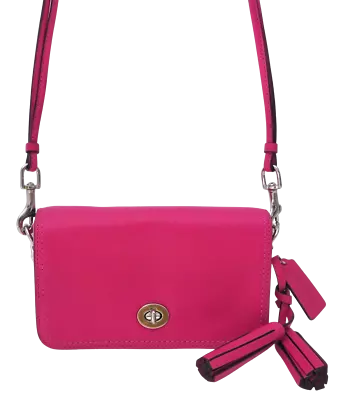 New NWT Coach Legacy Leather Fuchsia Pink Penny Crossbody Purse 19914 RARE! • $139.99